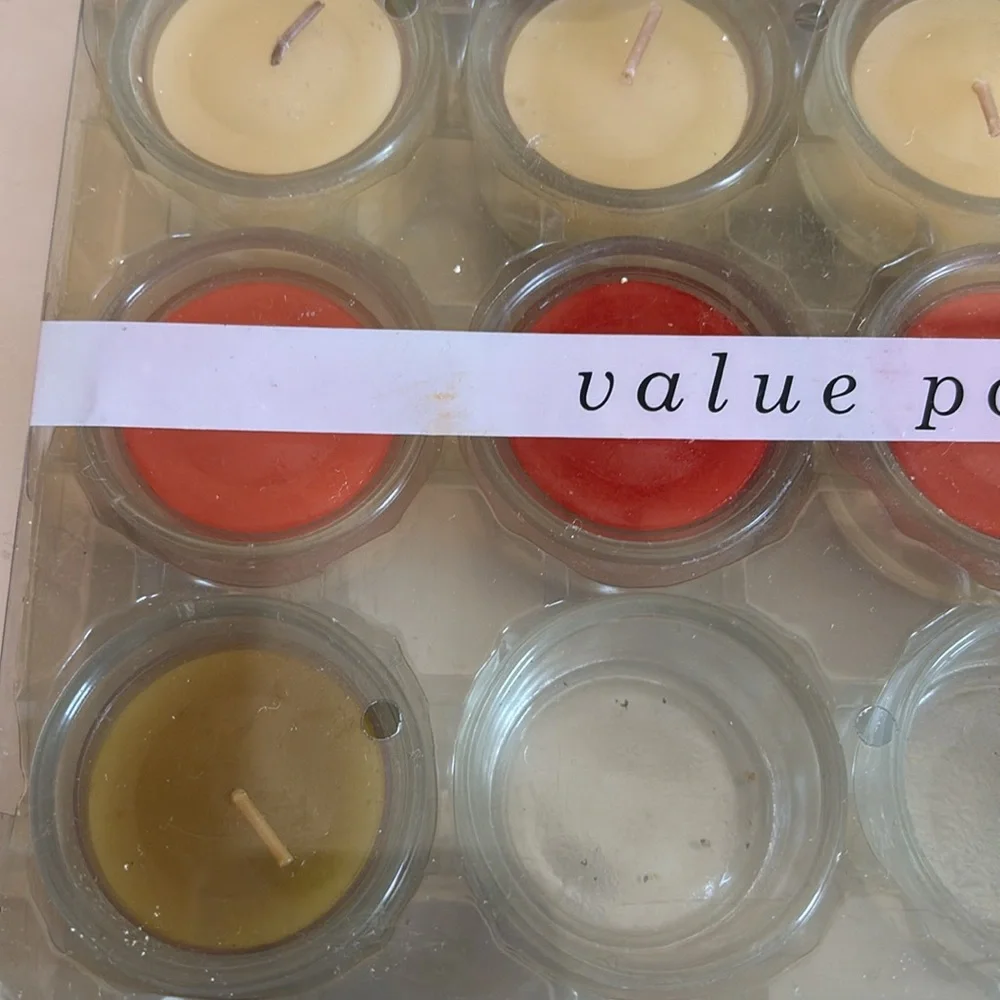 5 candles, 10 tea lights, all unused